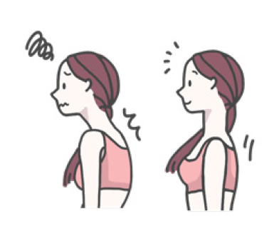 姿勢改善説明NG イラスト